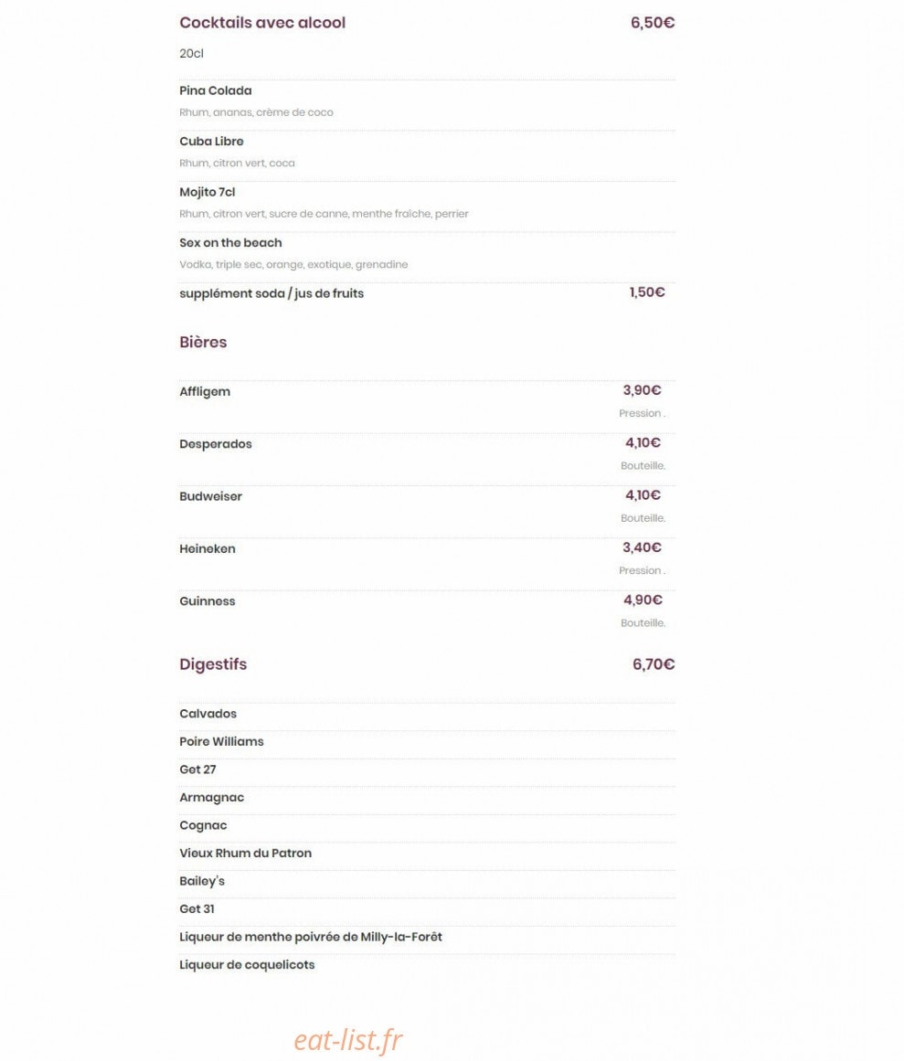 Au Passé Retrouvé — carte page 7