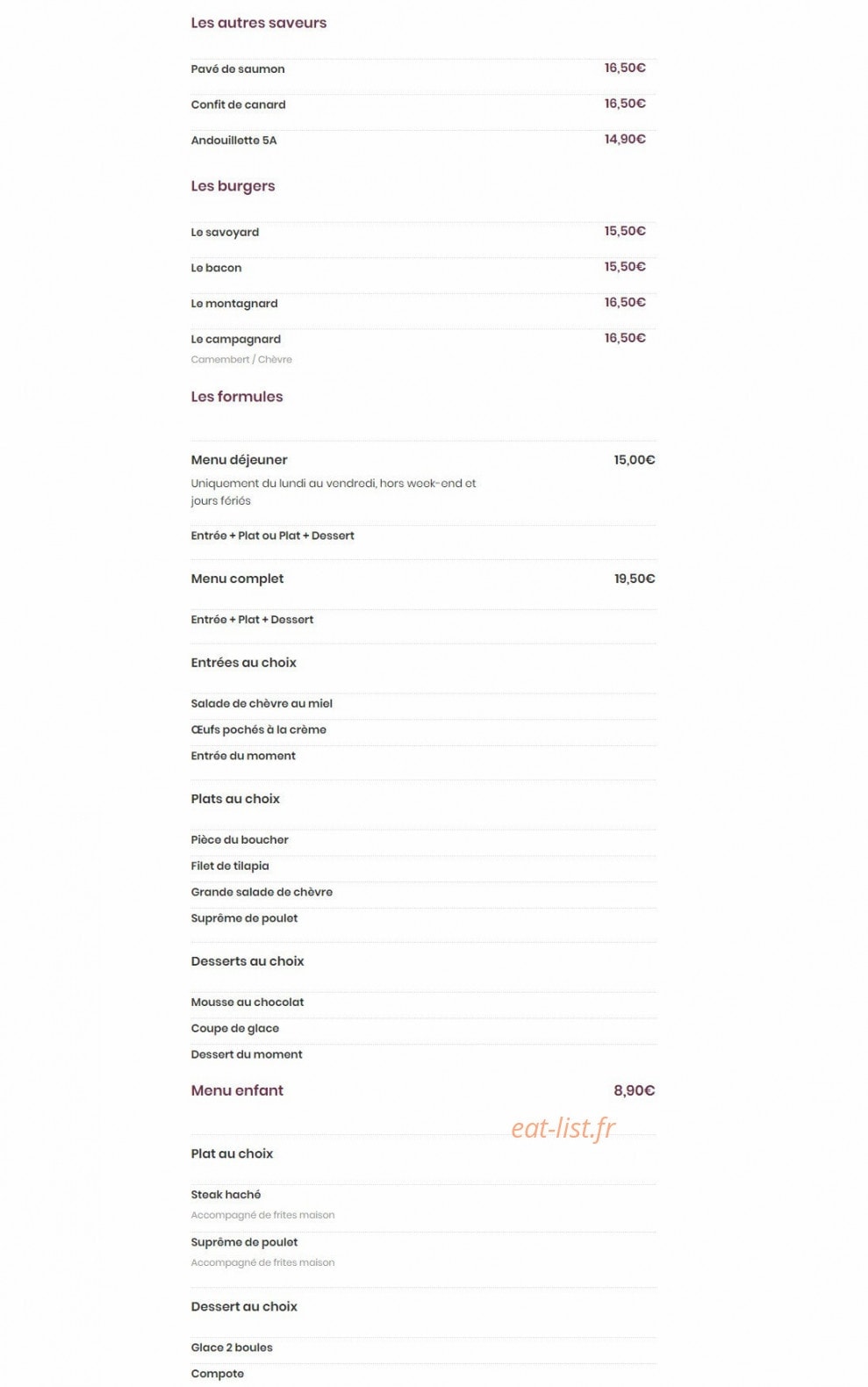 Au Passé Retrouvé — carte page 3