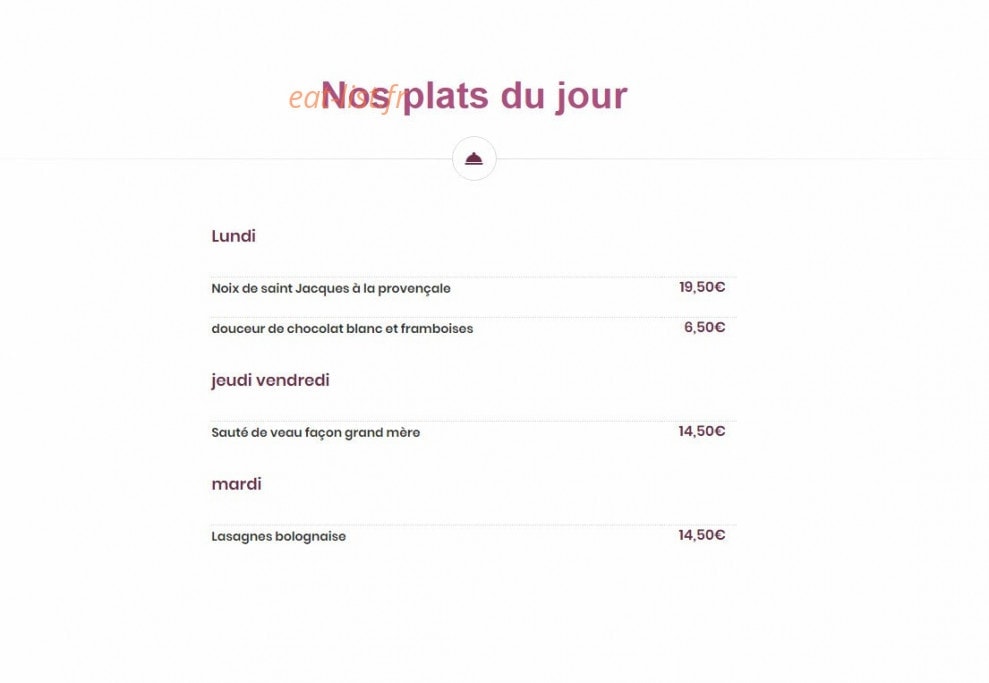 Au Passé Retrouvé — carte page 1