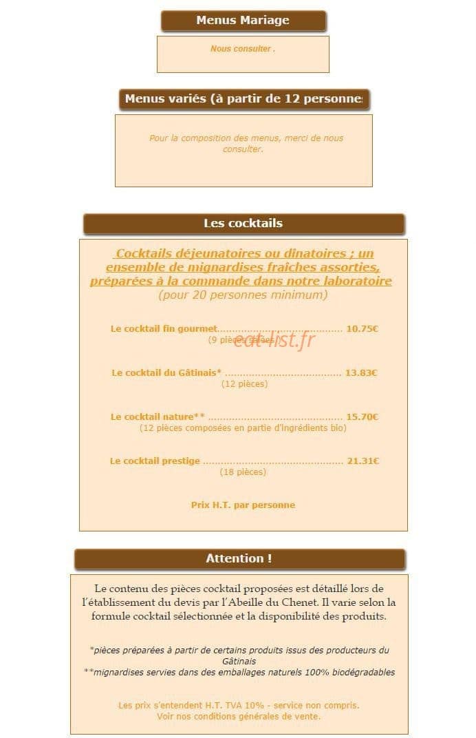 L'Abeille du Chenet — carte page 1