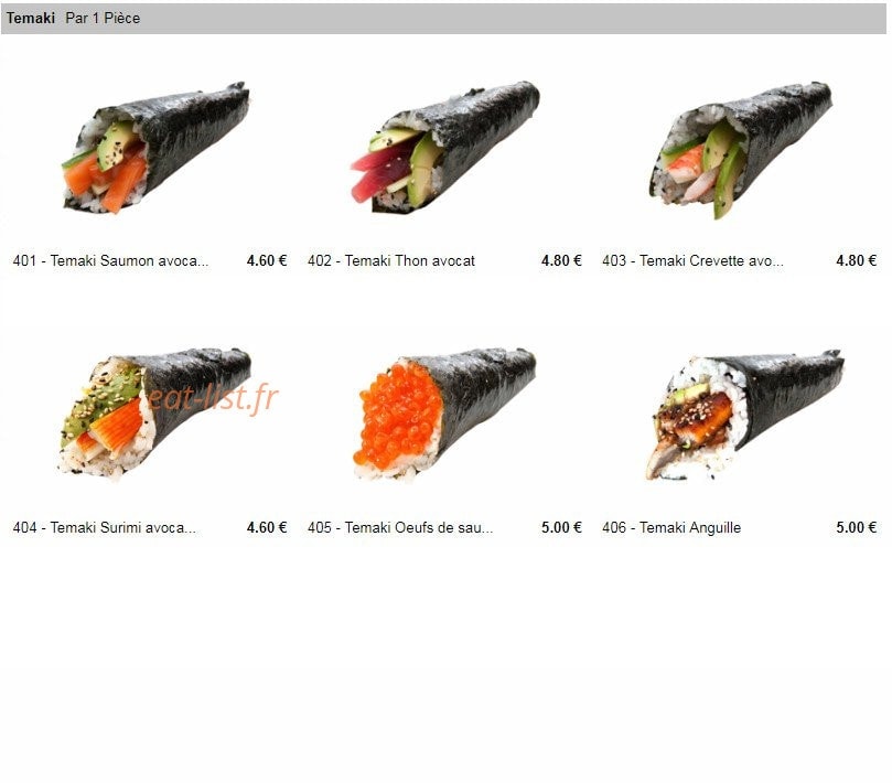 Milly Sushi — carte page 5