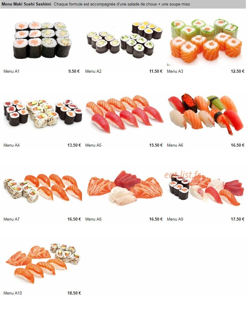 Milly Sushi — carte page 16