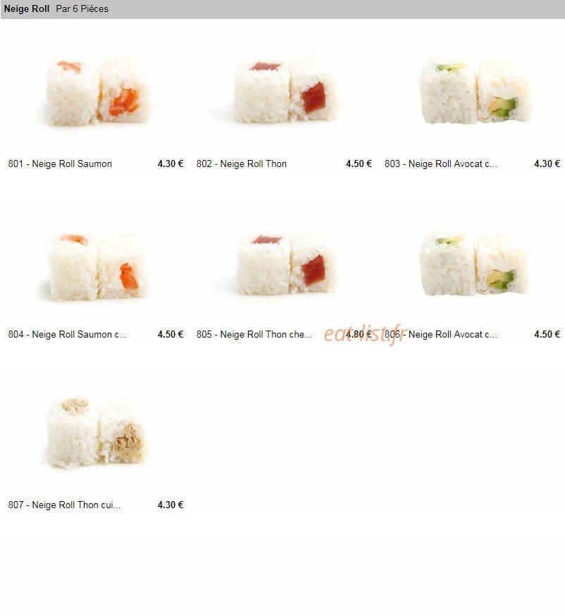 Milly Sushi — carte page 9