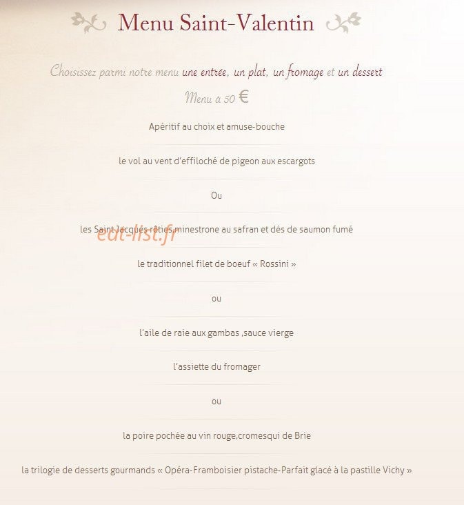 Auberge de L'Espérance — carte page 2