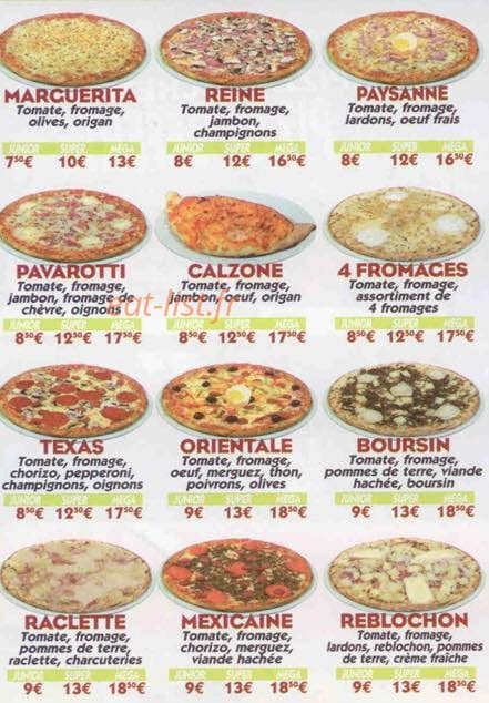 Pizza express — carte page 2