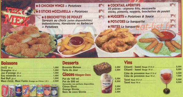 Pizza Express — carte page 5
