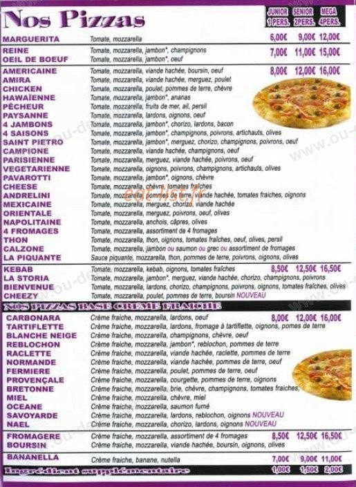 Pizza La Storia — carte page 2