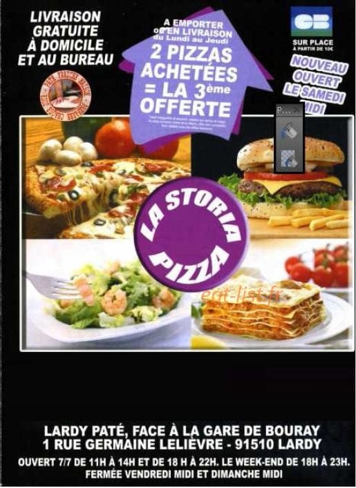 Pizza La Storia — carte page 1