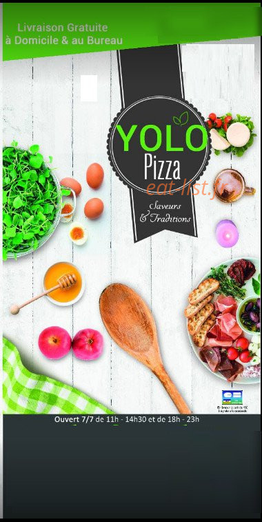 Yolo Pizza — carte page 1