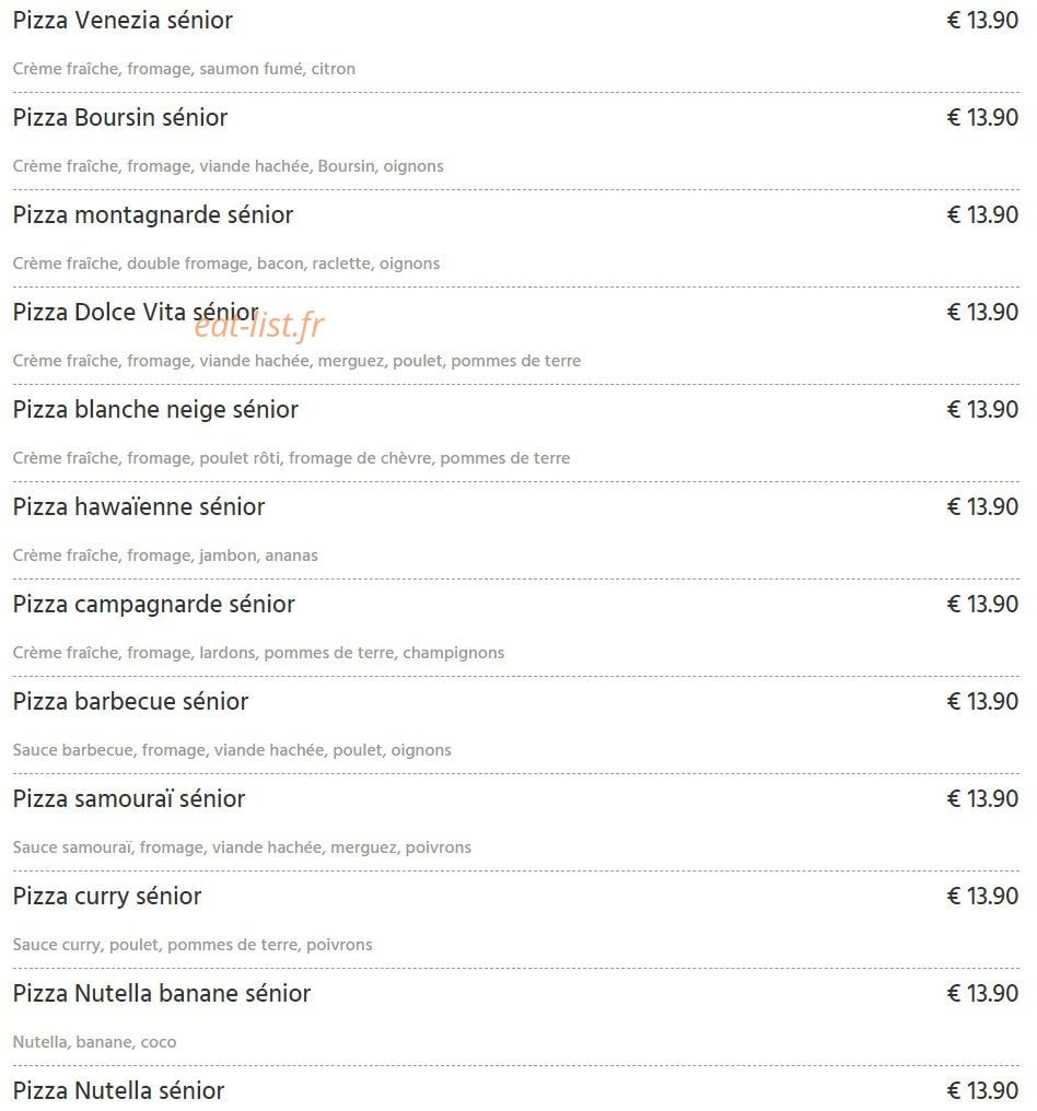 Yolo Pizza — carte page 7