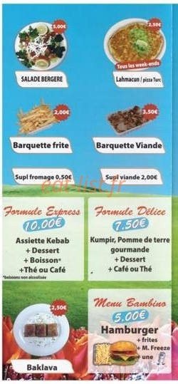 Anatolie Kebab — carte page 5