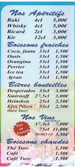 Anatolie Kebab — carte page 6