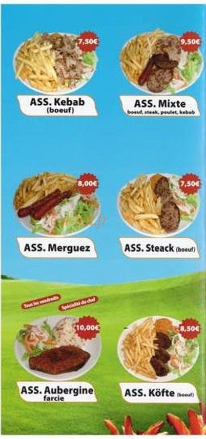 Anatolie Kebab — carte page 2