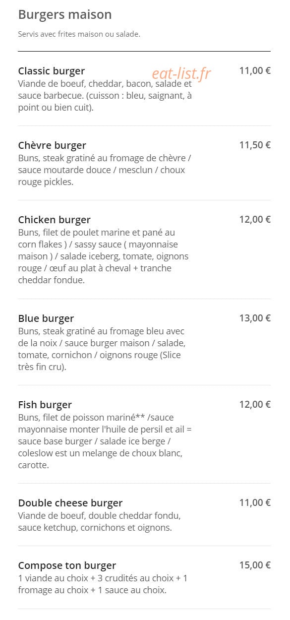 la base Burger — carte page 2