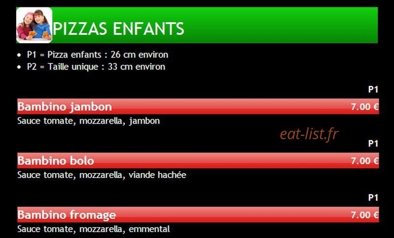 Pizza t'fan — carte page 3