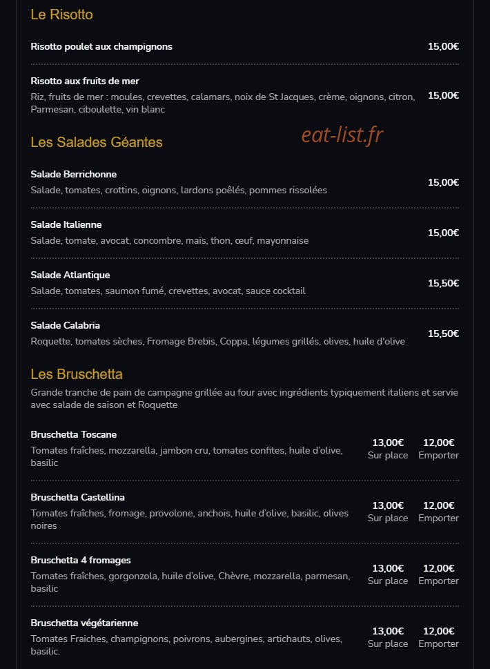 La Chaumière Romaine — carte page 5