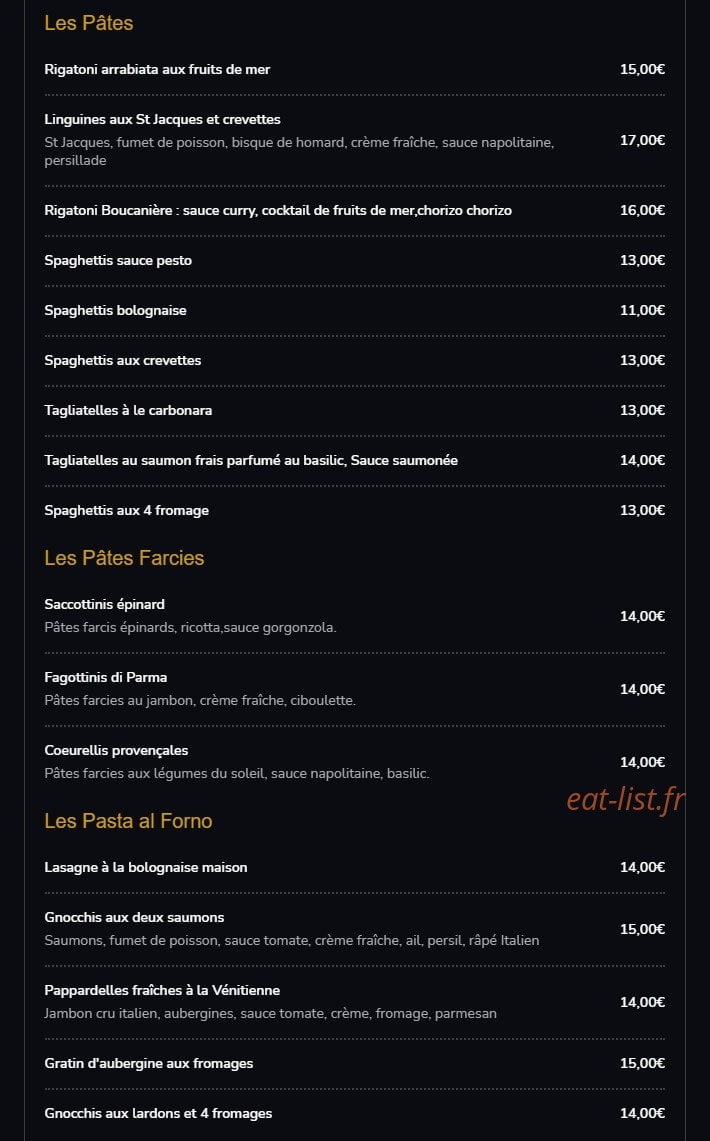 La Chaumière Romaine — carte page 4