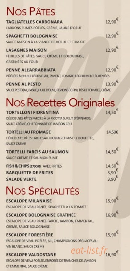 La Morgia — carte page 2