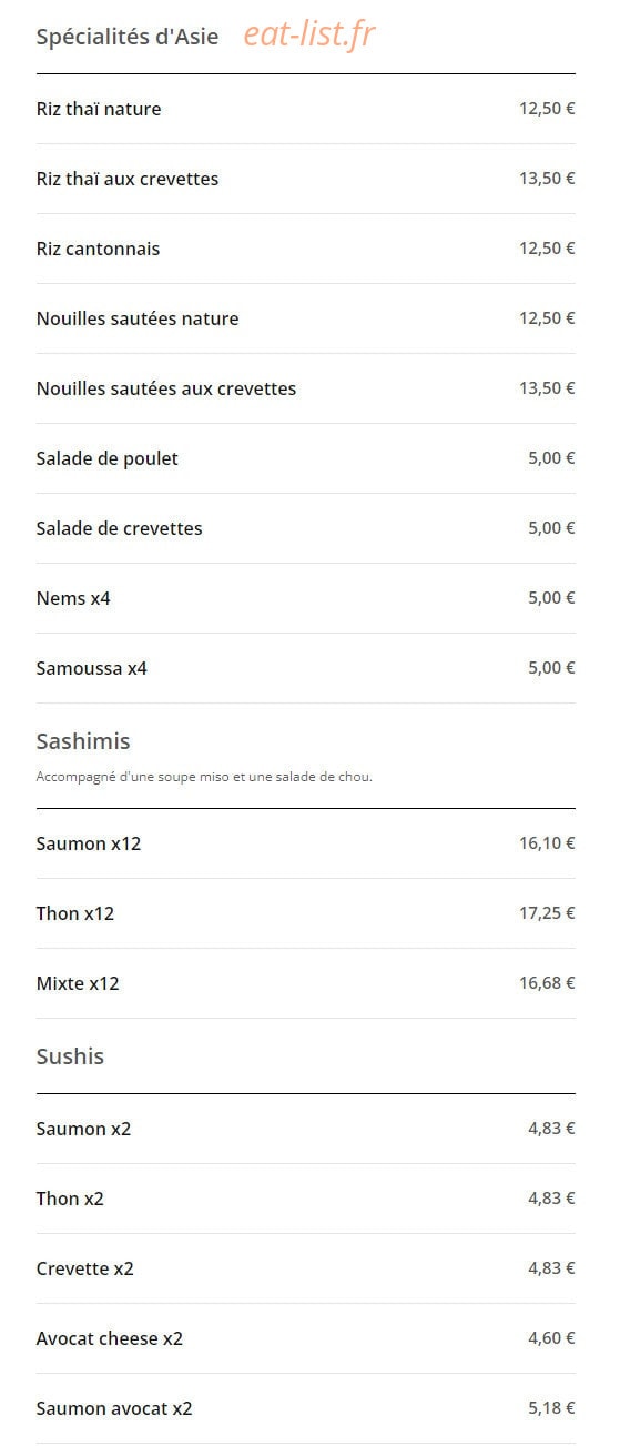 Mennecy Sushi — carte page 4