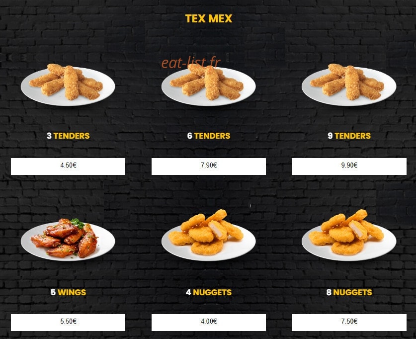 O’Chicken Doré — carte page 9