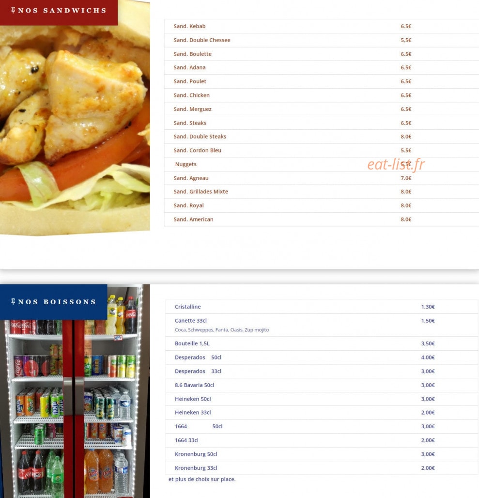 Restaurant Rogina — carte page 2