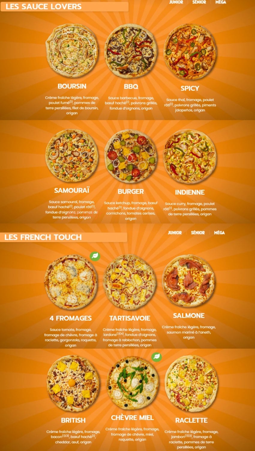 Dream's Pizza — carte page 2