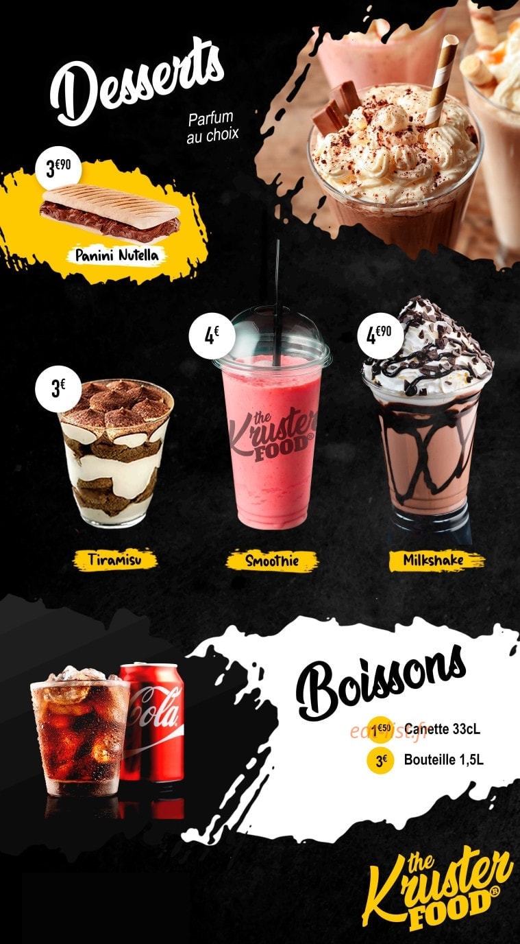 The Kruster Food — carte page 4