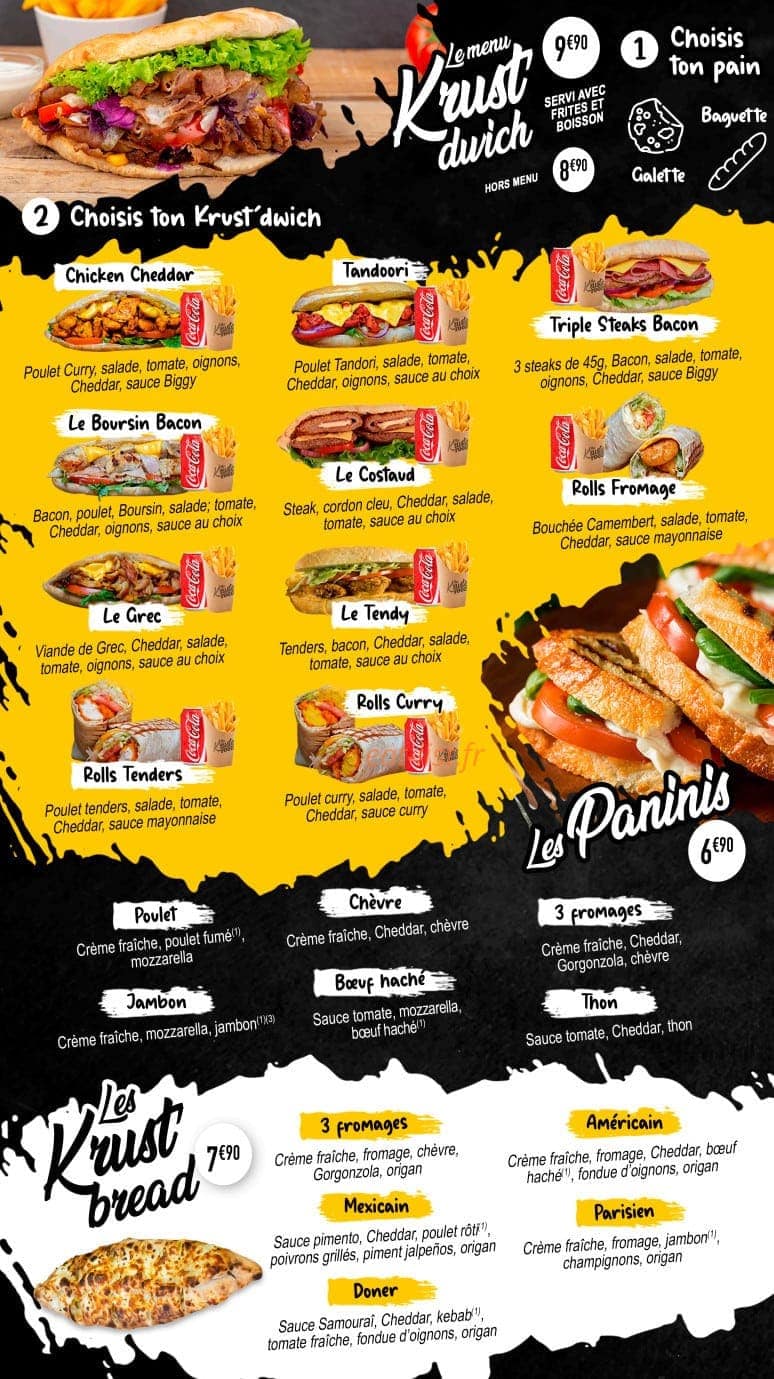 The Kruster Food — carte page 2