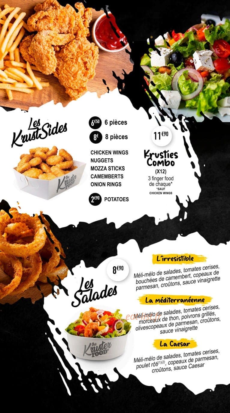 The Kruster Food — carte page 3