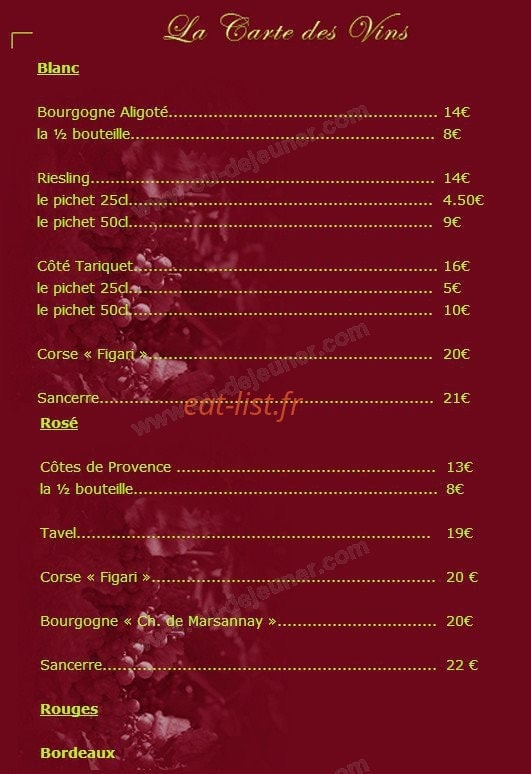 La Clef des Champs — carte page 4