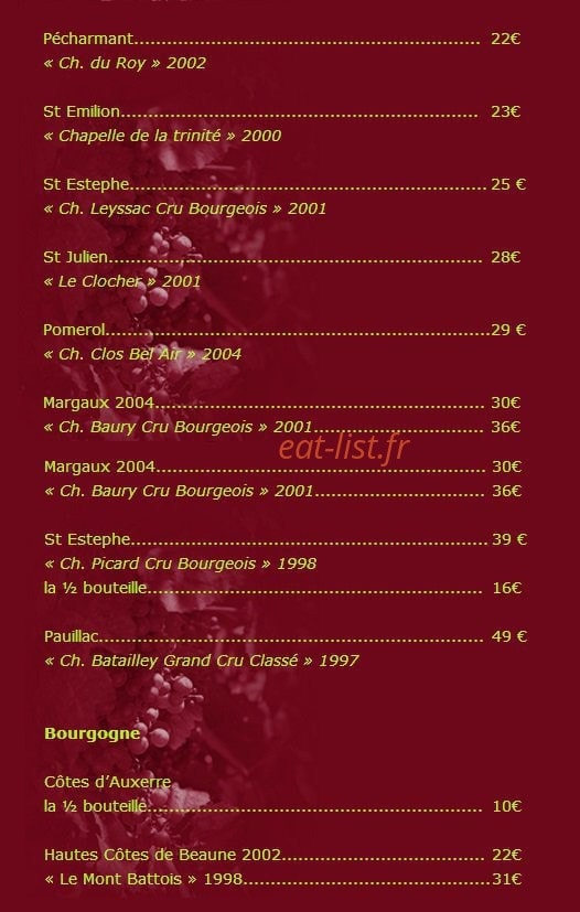 La Clef des Champs — carte page 5
