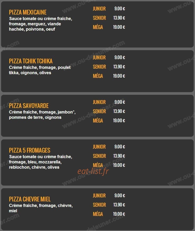 Pizza Paray — carte page 7