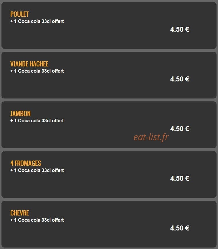 Pizza Paray — carte page 9