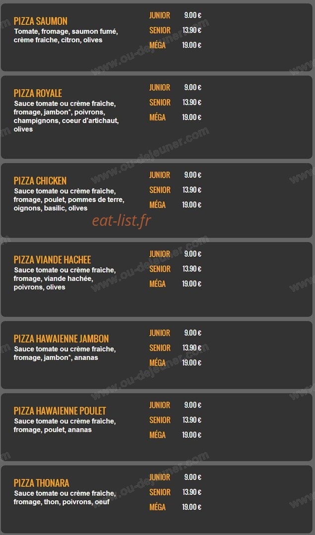 Pizza Paray — carte page 5