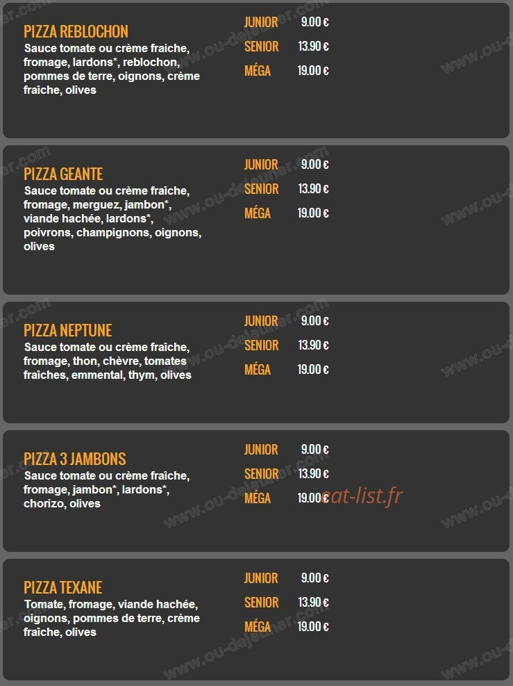 Pizza Paray — carte page 6