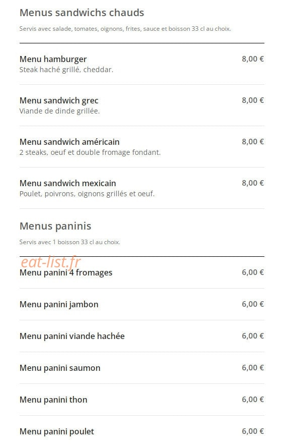 Rapido pizza — carte page 2