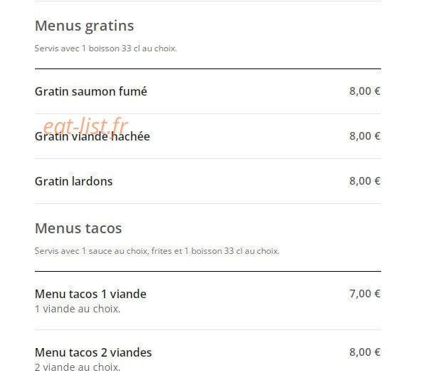 Rapido pizza — carte page 3