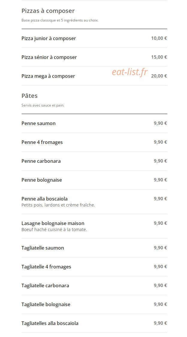 Rapido pizza — carte page 9