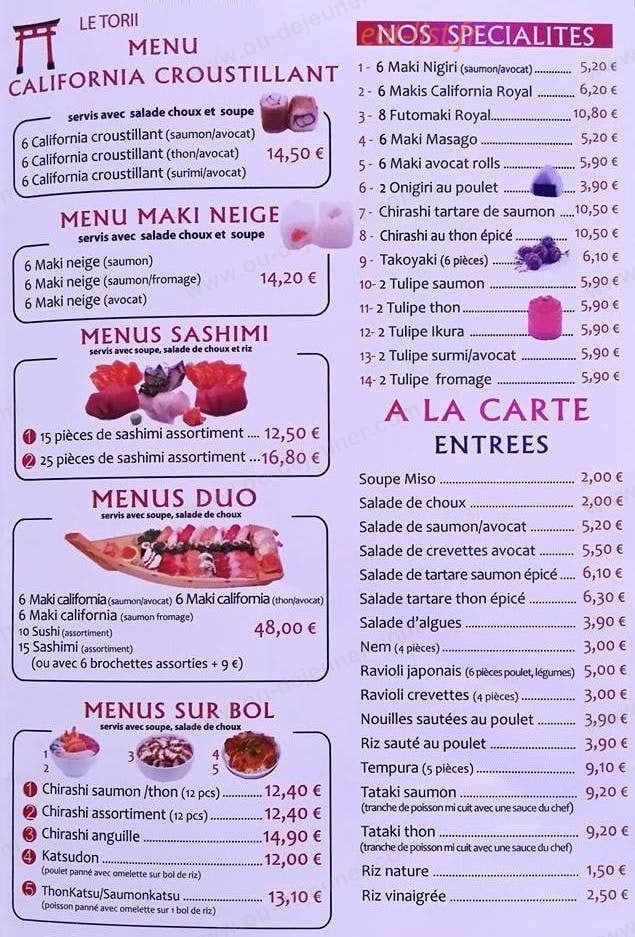 Le Torii — carte page 6