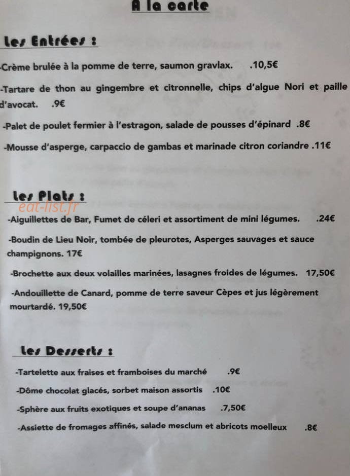 Le Garden — carte page 1