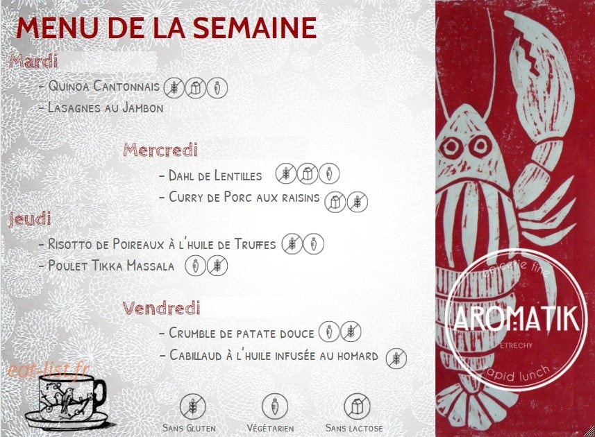Aromatik — carte page 1
