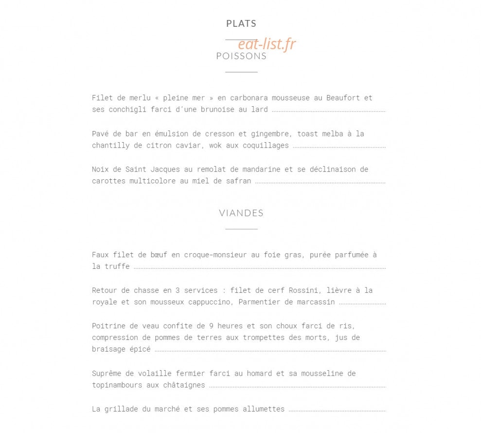 Le Relais de Cocatrix — carte page 8