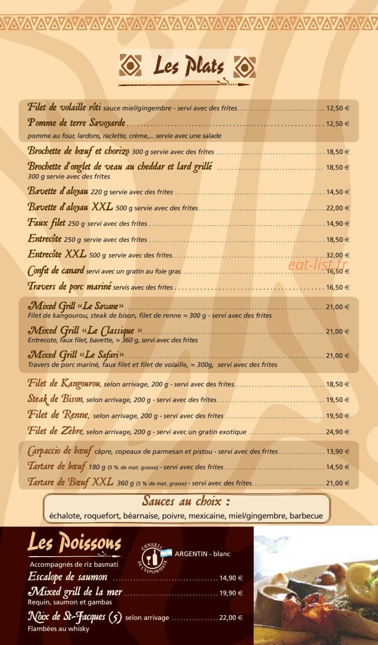 Le Safari — carte page 5
