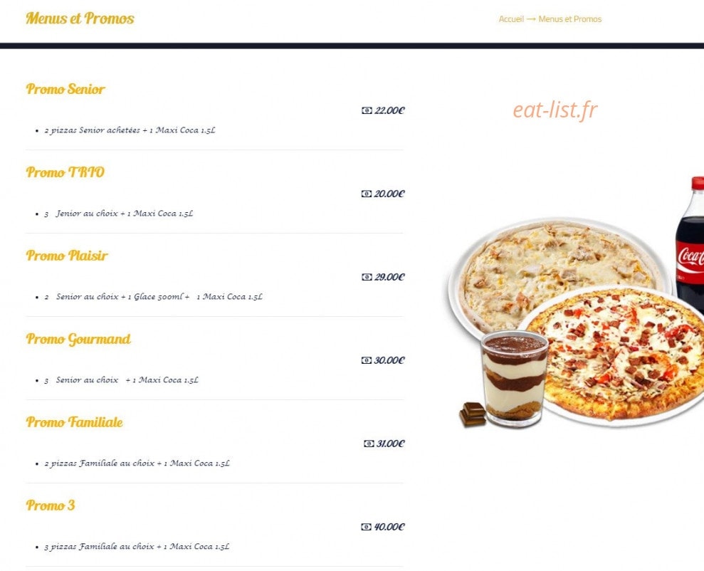 Planet Pizza — carte page 9