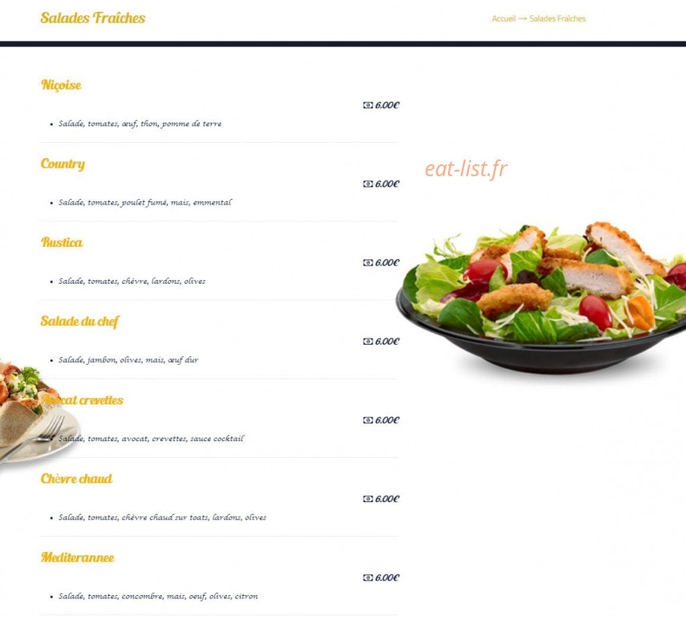 Planet Pizza — carte page 13