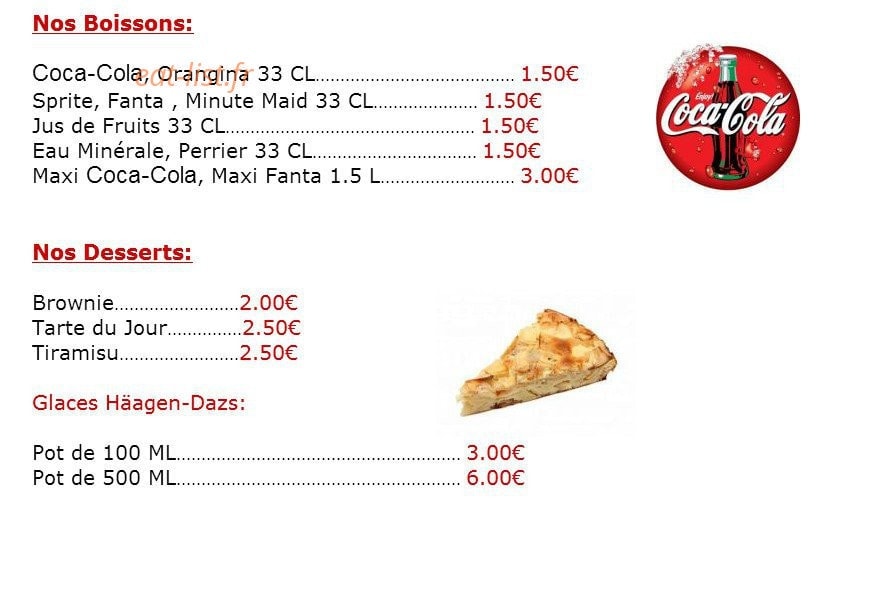 Pronto Pizza — carte page 6