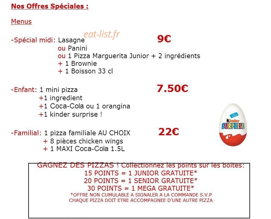 Pronto Pizza — carte page 7