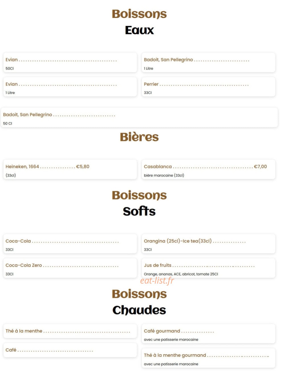 Soleil De Marrakech — carte page 4