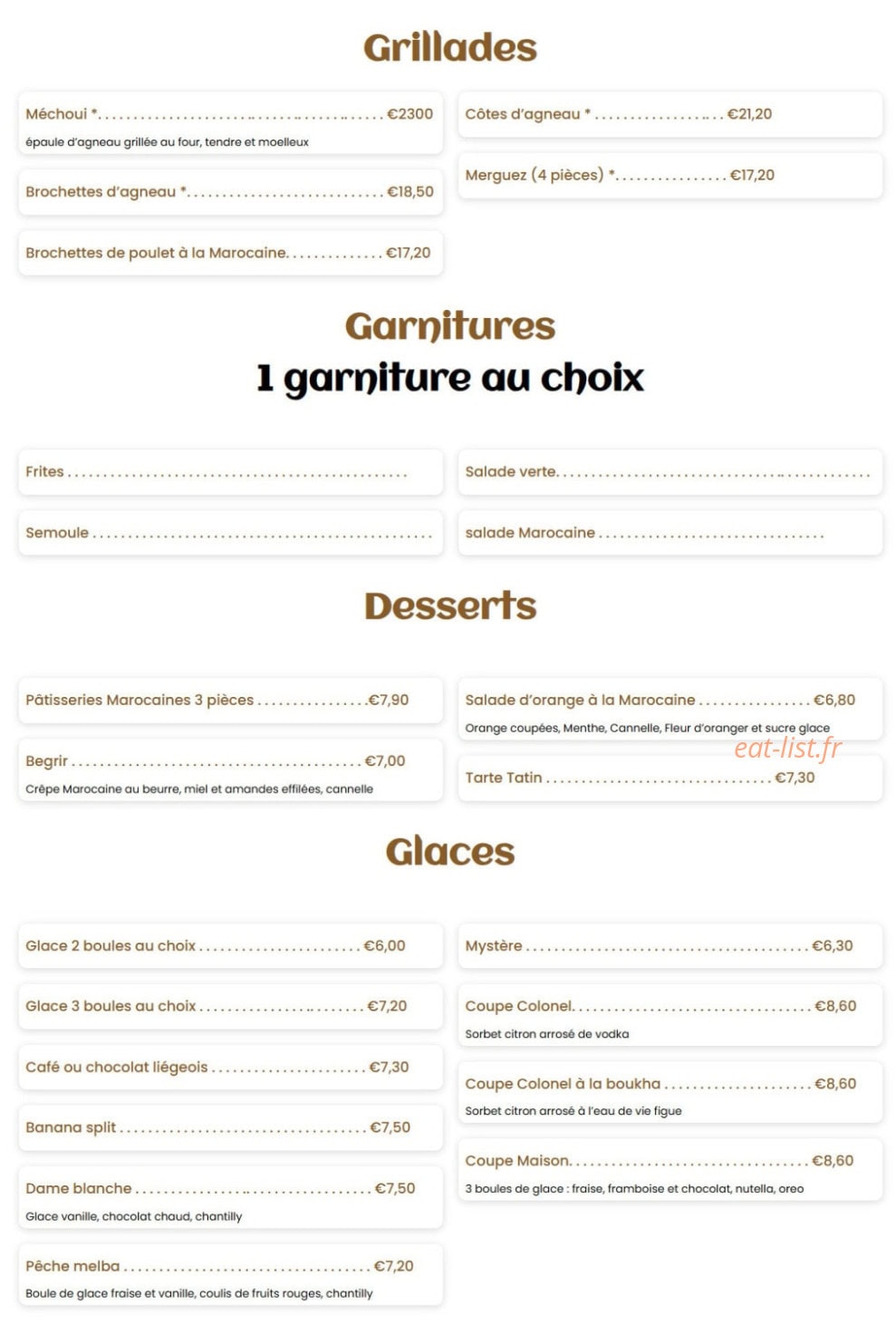 Soleil De Marrakech — carte page 3