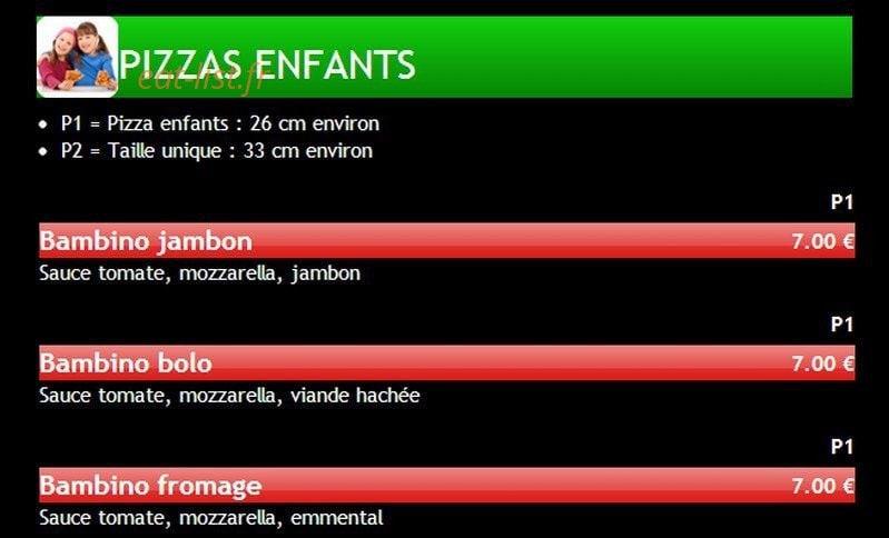 Pizza t'fan — carte page 3